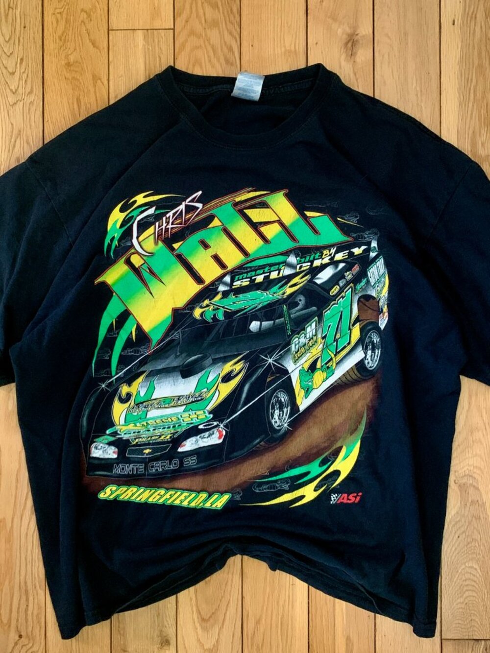 Chris Wall The Intimigator Dirt Racing Car Tshirt Men’s XL Gildan Mega Print